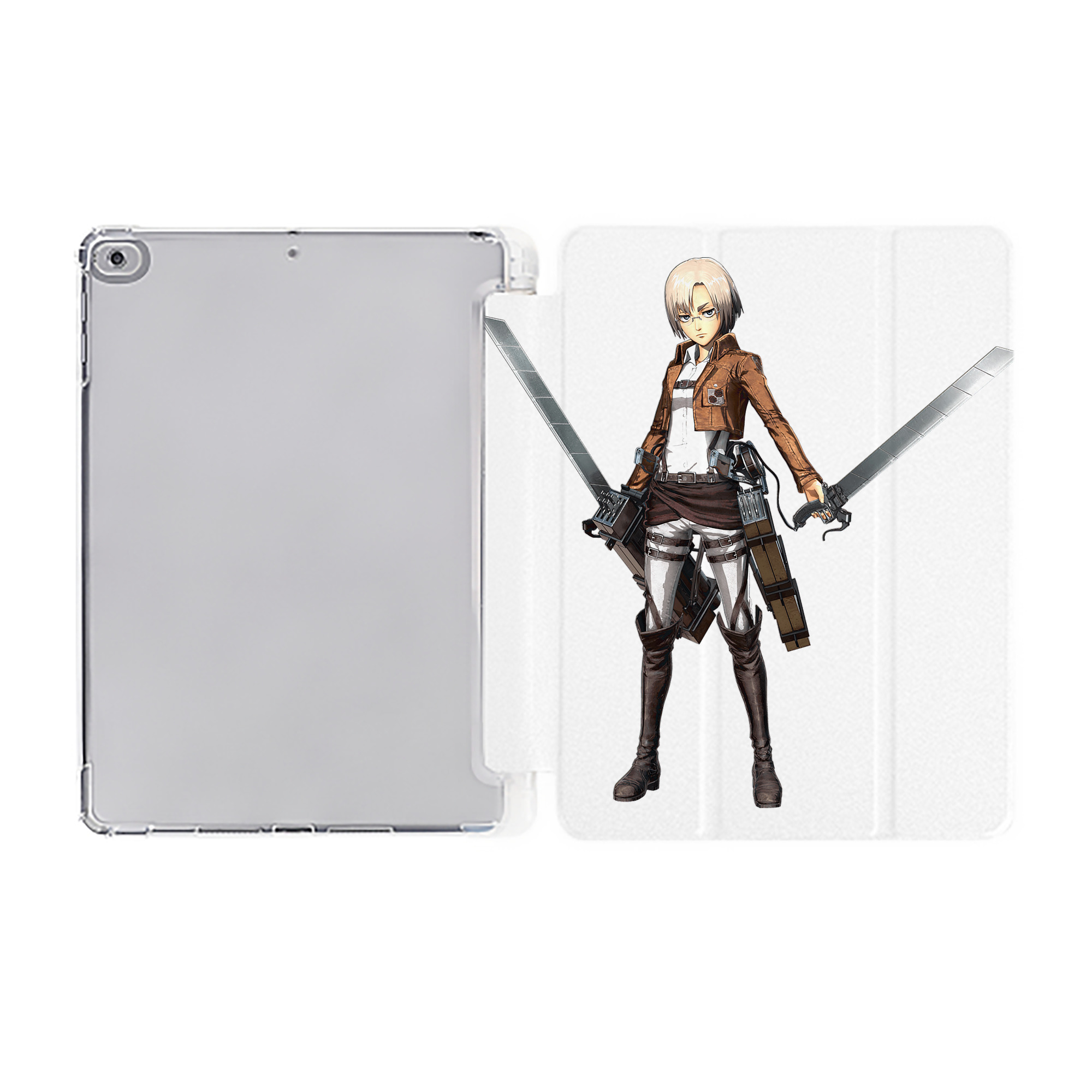 （画像用）  IPad ケース ペン収納付き 三つ折りスタンド PUレザー×シリコン 対応機種9.5/10.5/10.9インチ